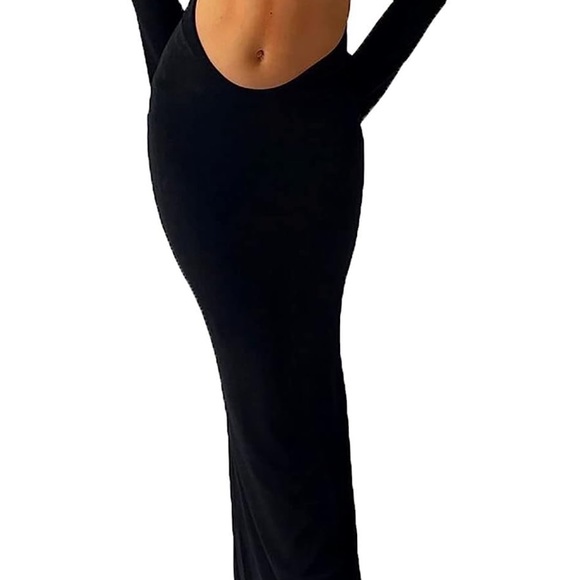 Black Cutout Maxi Dress Size Small - Picture 2 of 12